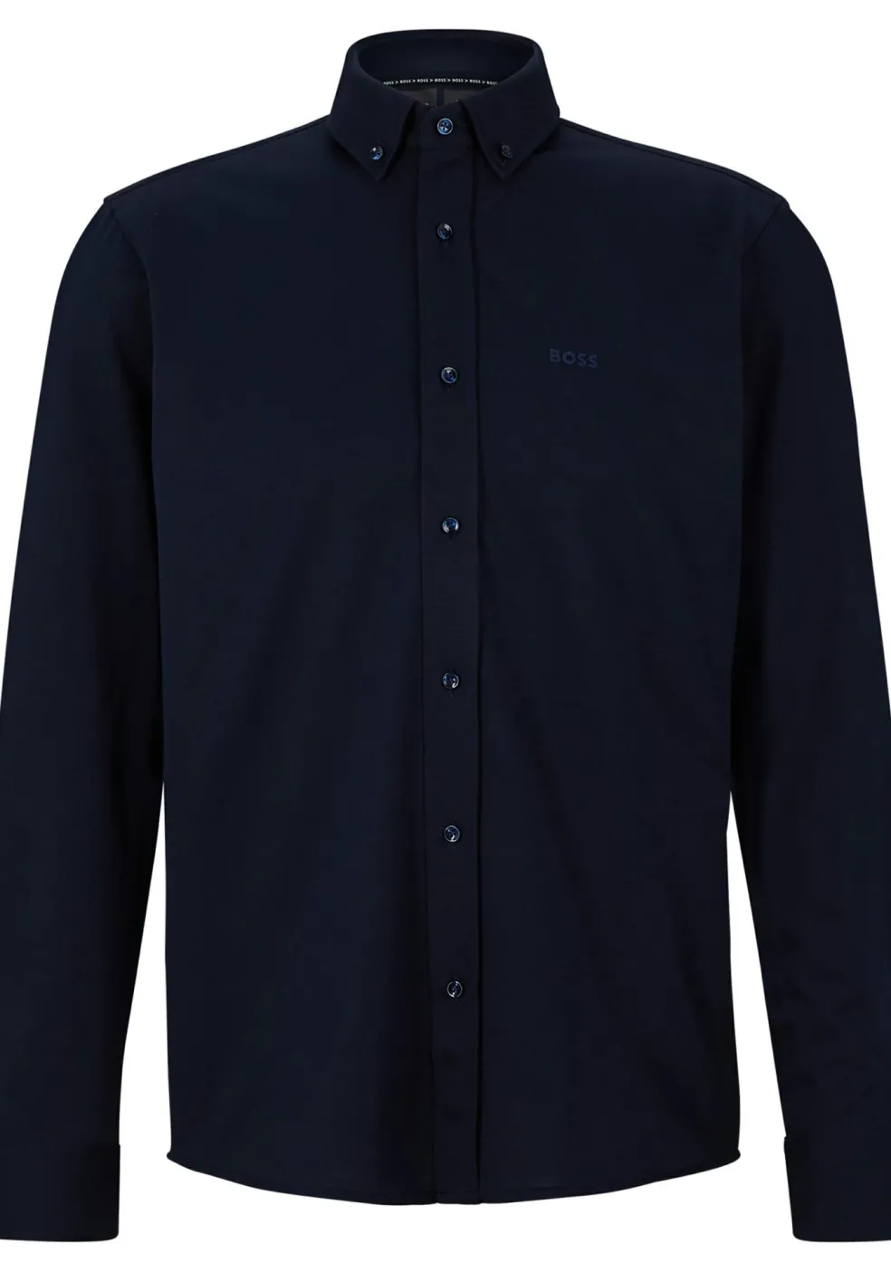 BOSS Joe regular fit overhemd, structuur, blauw