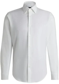 BOSS Joe regular fit overhemd, structuur, wit