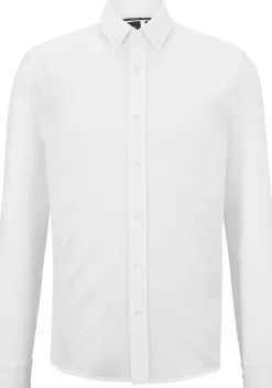 BOSS Joe regular fit overhemd, structuur, wit