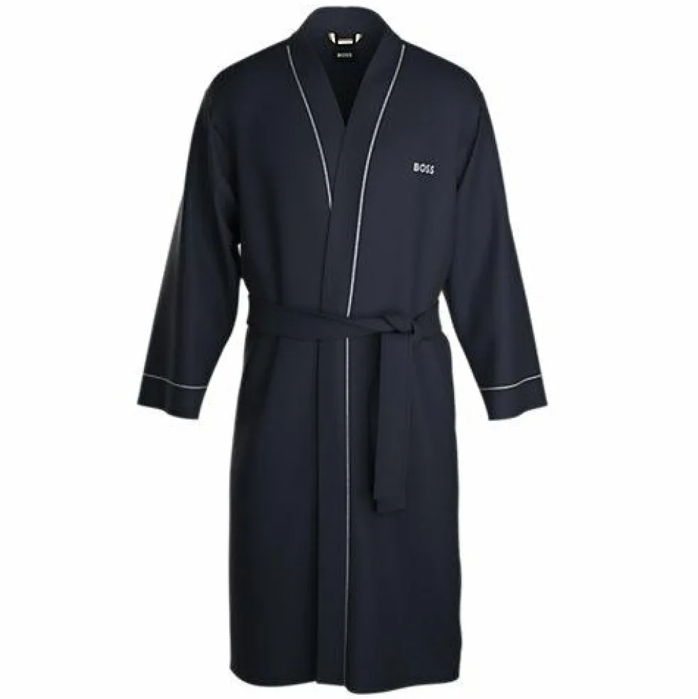 BOSS Kimono, heren ochtendjas (dun), donkerblauw