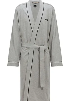 BOSS Kimono, heren ochtendjas (dun), middengrijs