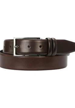BOSS leren heren riem, donkerbruin