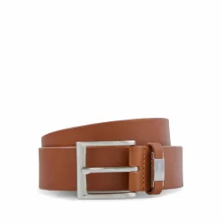 BOSS leren heren riem, middenbruin