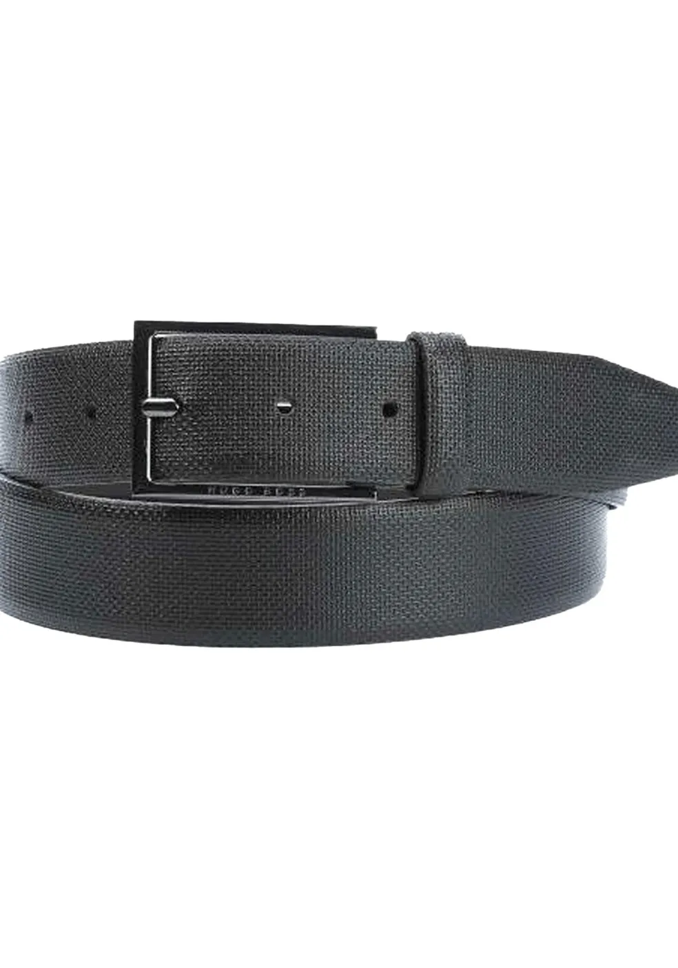 BOSS leren heren riem, zwart