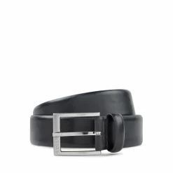 BOSS leren heren riem, zwart
