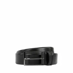 BOSS leren heren riem, zwart