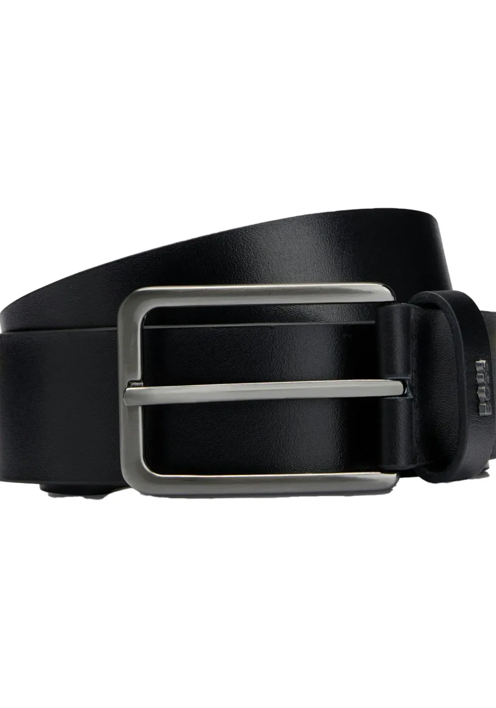 BOSS leren heren riem, zwart