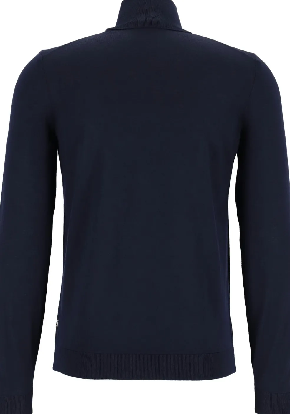 BOSS Musso, heren trui wol, slim fit coltrui, donkerblauw