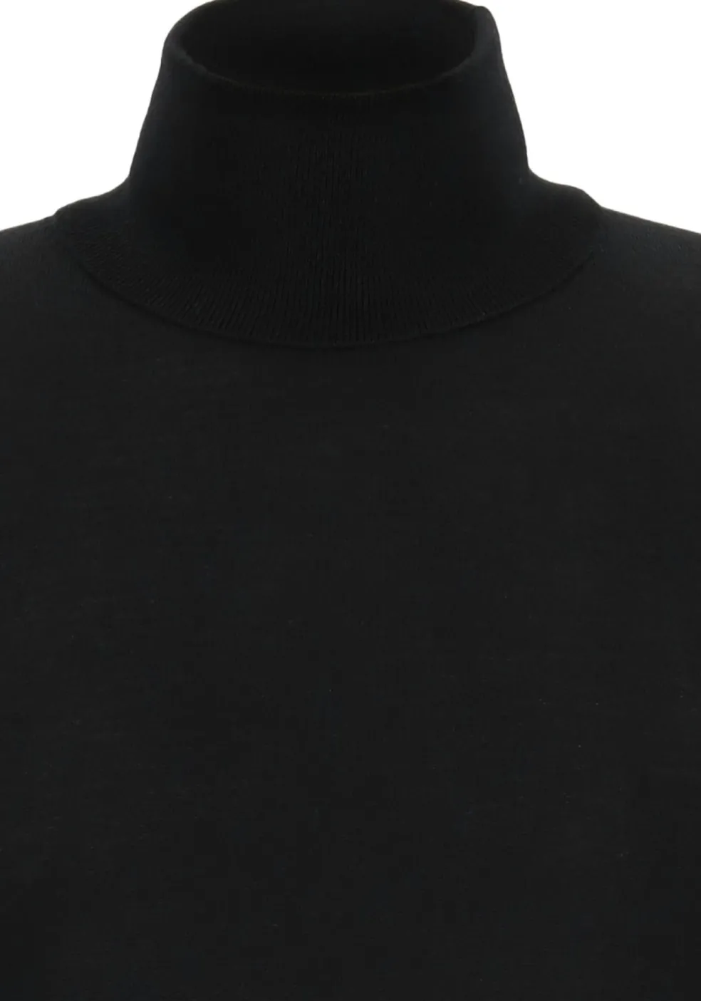 BOSS Musso, heren trui wol, slim fit coltrui, zwart