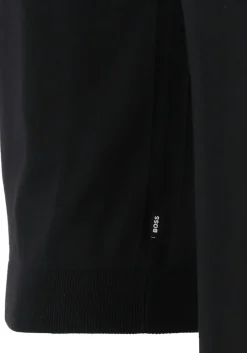 BOSS Musso, heren trui wol, slim fit coltrui, zwart