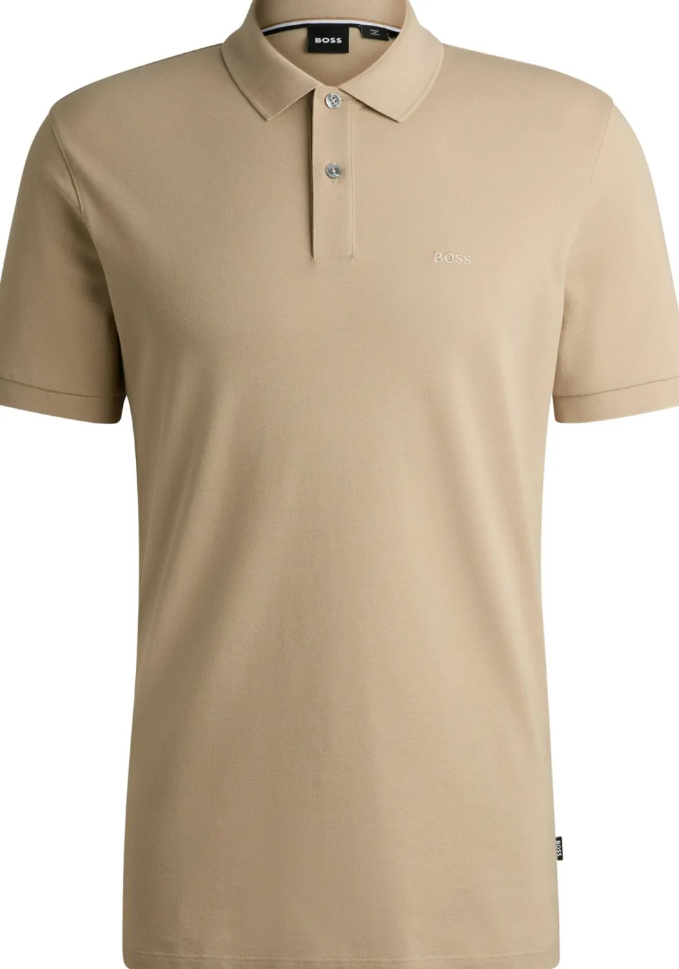 BOSS Pallas regular fit polo, pique, licht beige