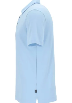 BOSS Palosh slim fit heren polo, pique, lichtblauw