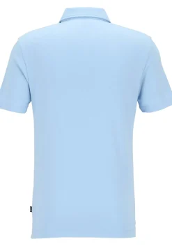 BOSS Palosh slim fit heren polo, pique, lichtblauw