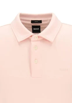BOSS Palosh slim fit heren polo, pique, lichtroze
