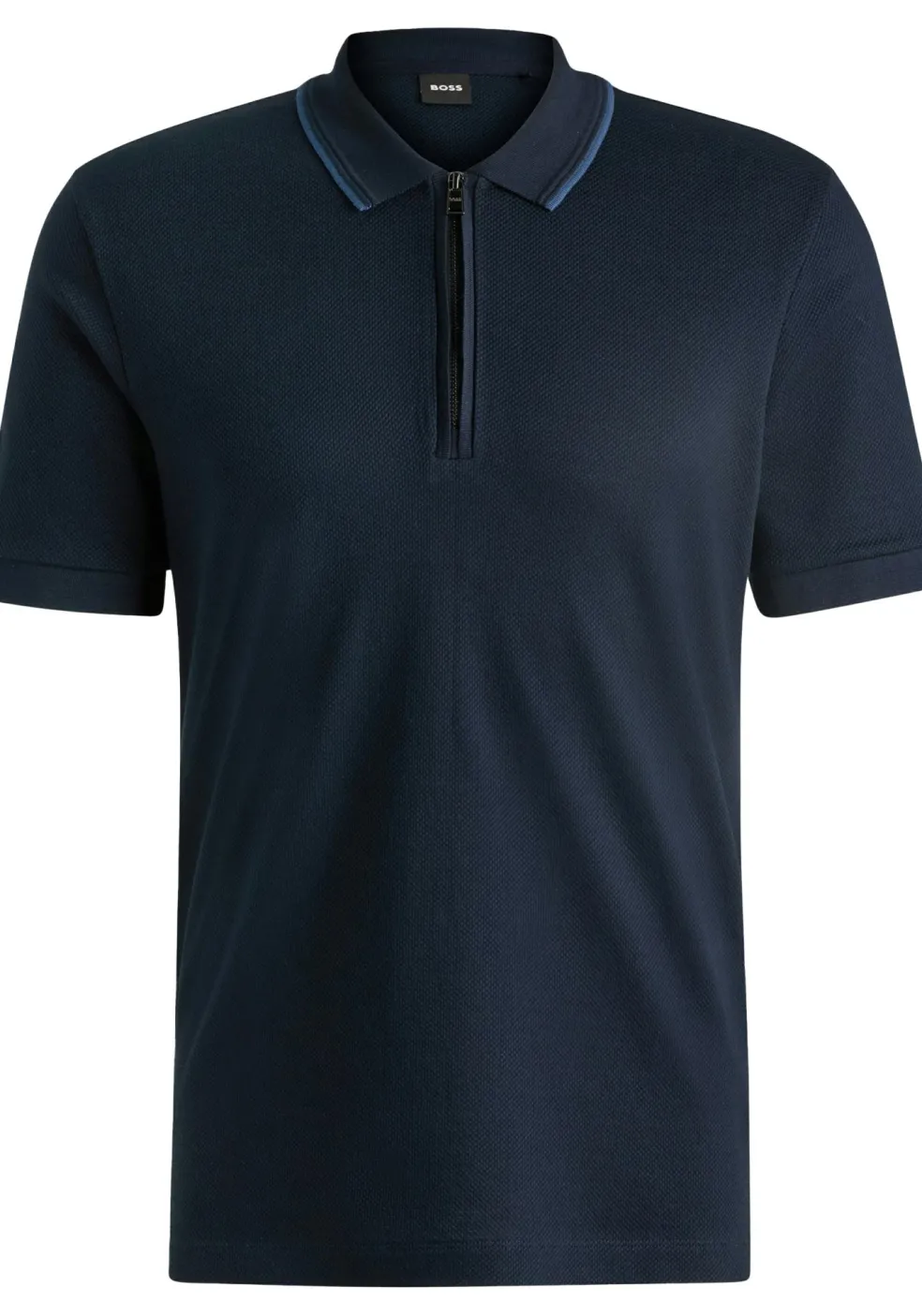 BOSS Paras regular fit heren polo, pique, donkerblauw