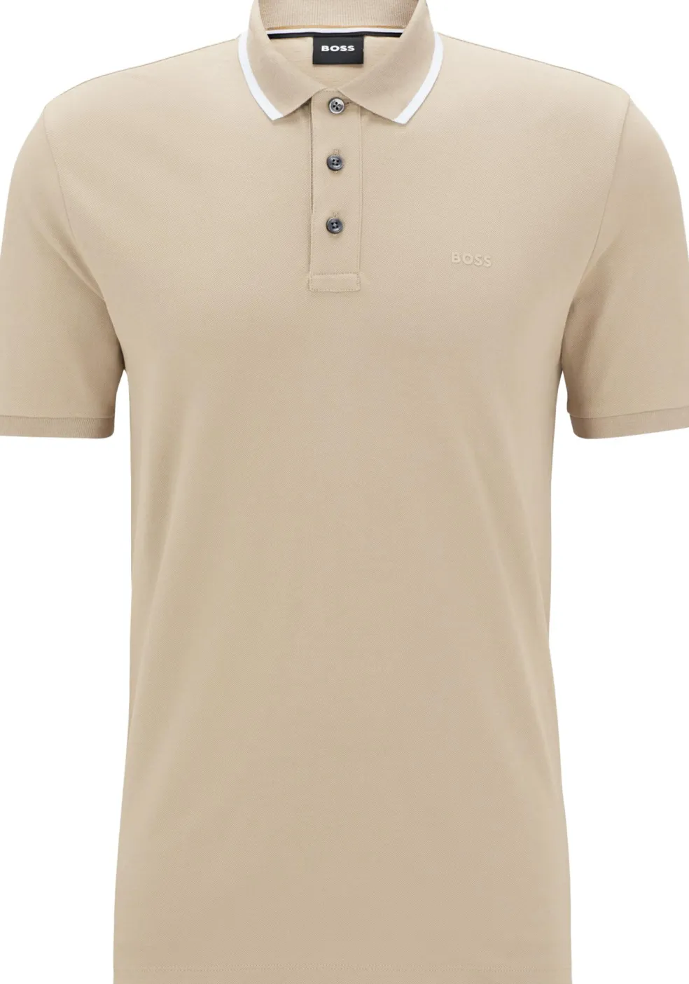 BOSS Parlay regular fit polo, pique, beige