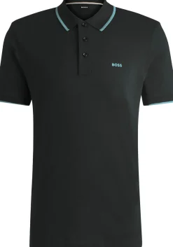 BOSS Parlay regular fit polo, pique, donkerblauw