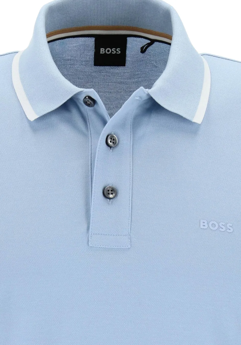 BOSS Parlay regular fit polo, pique, lichtblauw