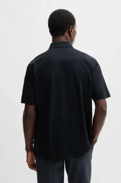 BOSS Parris regular fit heren polo, pique, donkerblauw