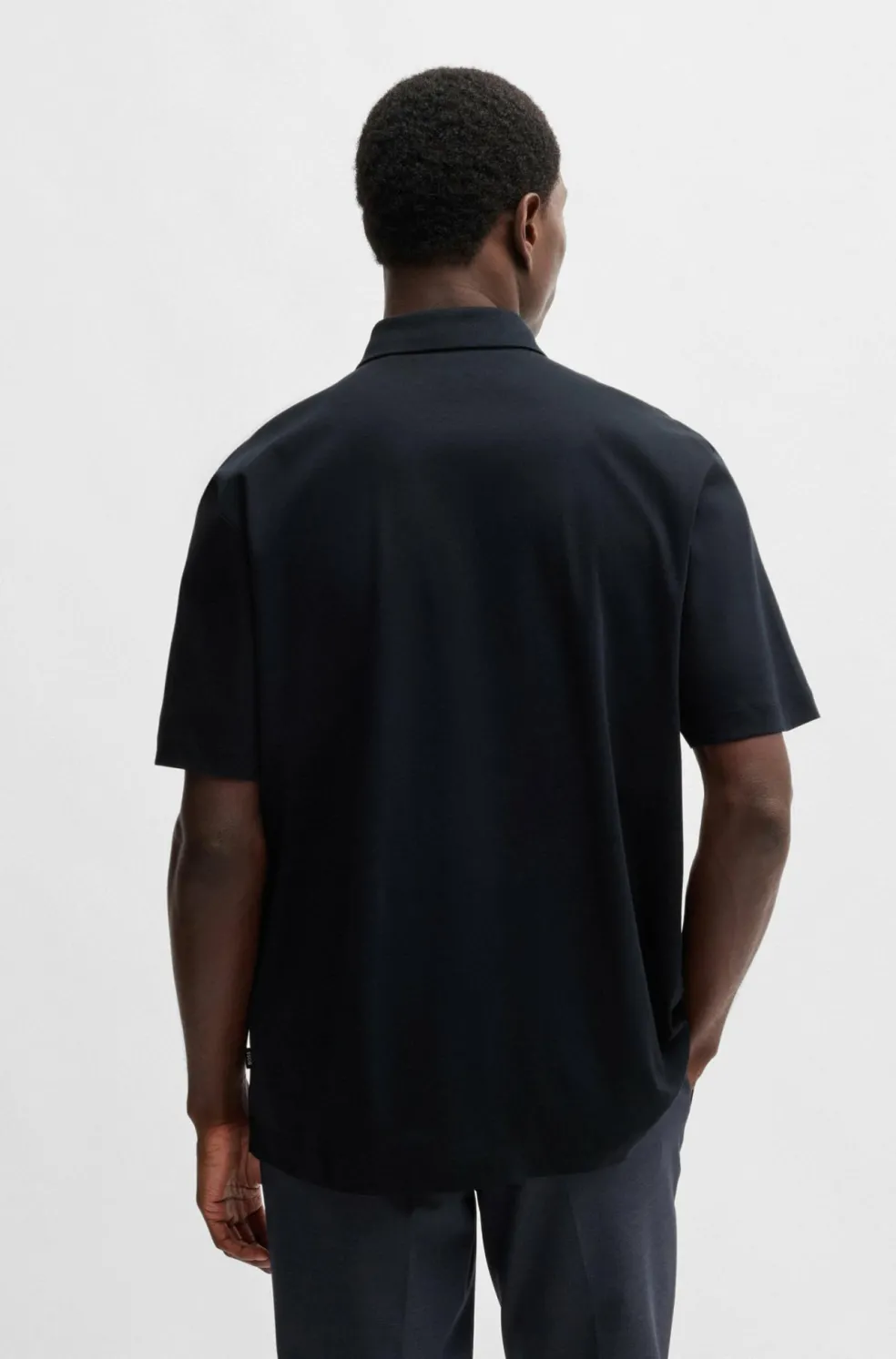 BOSS Parris regular fit heren polo, pique, donkerblauw