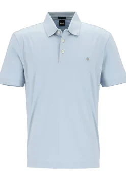 BOSS Parris regular fit heren polo, pique, lichtblauw