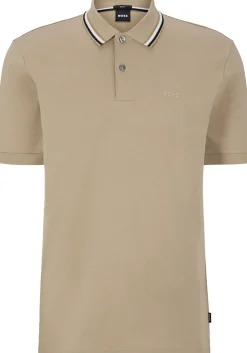 BOSS Penrose slim fit polo, jersey, beige