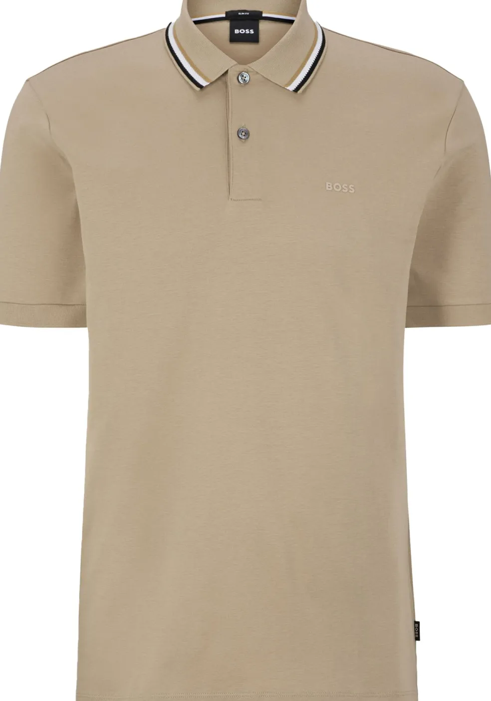 BOSS Penrose slim fit polo, jersey, beige