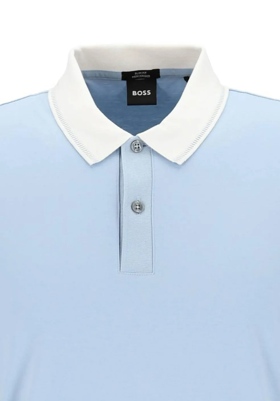 BOSS Phillipson slim fit heren polo, pique, lichtblauw