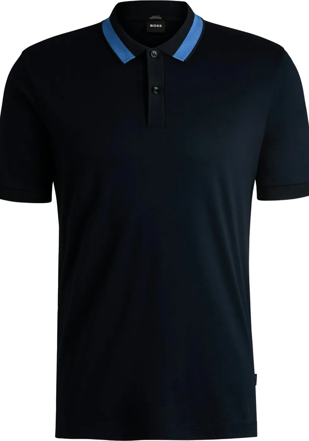 BOSS Phillipson slim fit heren polo, pique, donkerblauw