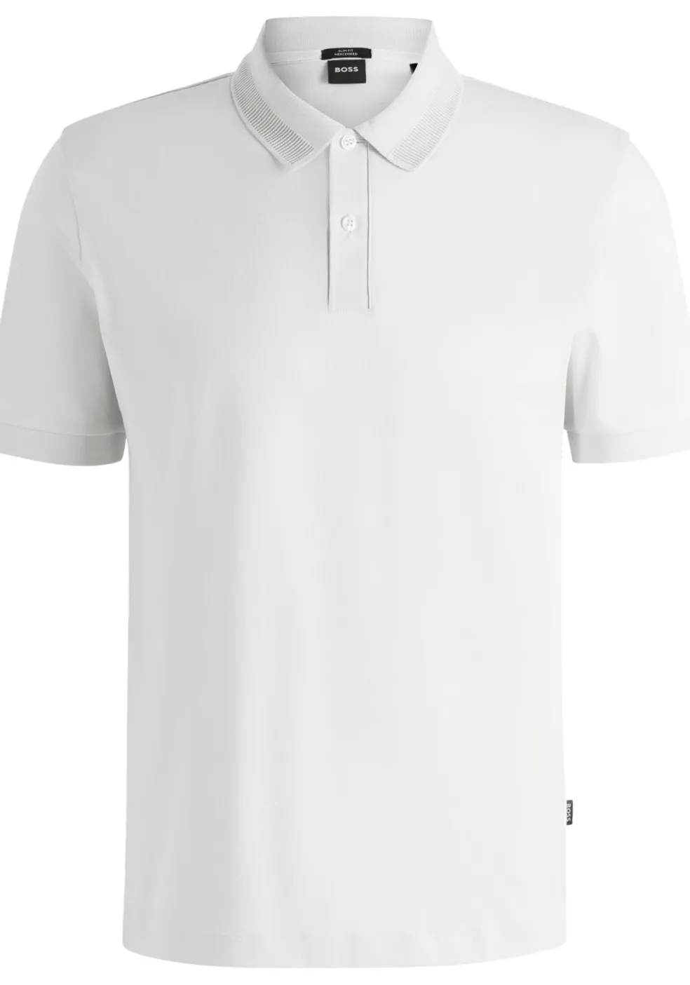 BOSS Phillipson slim fit heren polo, pique, wit