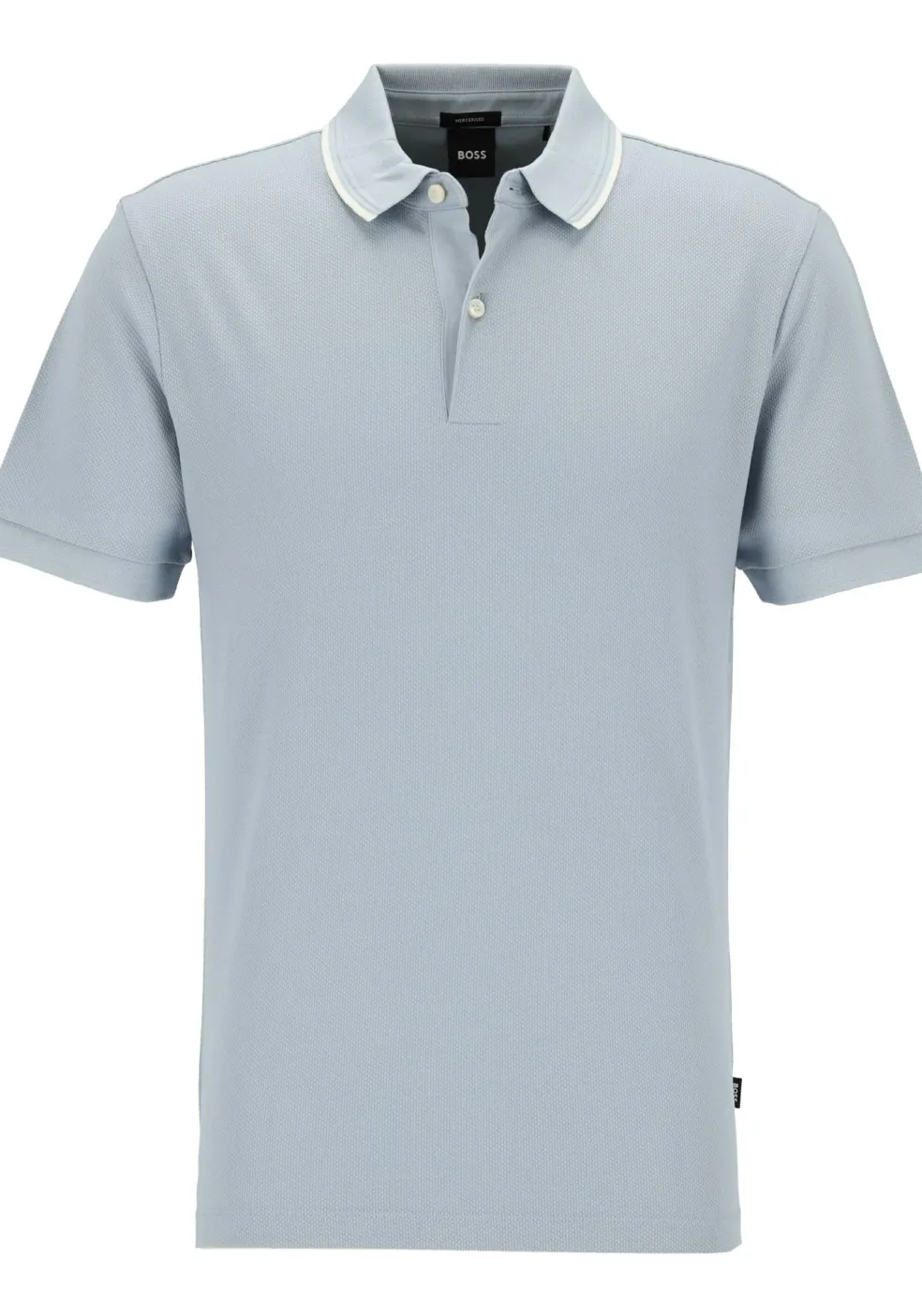 BOSS Prout regular fit heren polo, pique, lichtblauw