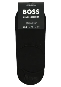 BOSS Shoeliner Stay On (2-pack), herensokken katoen onzichtbaar, zwart