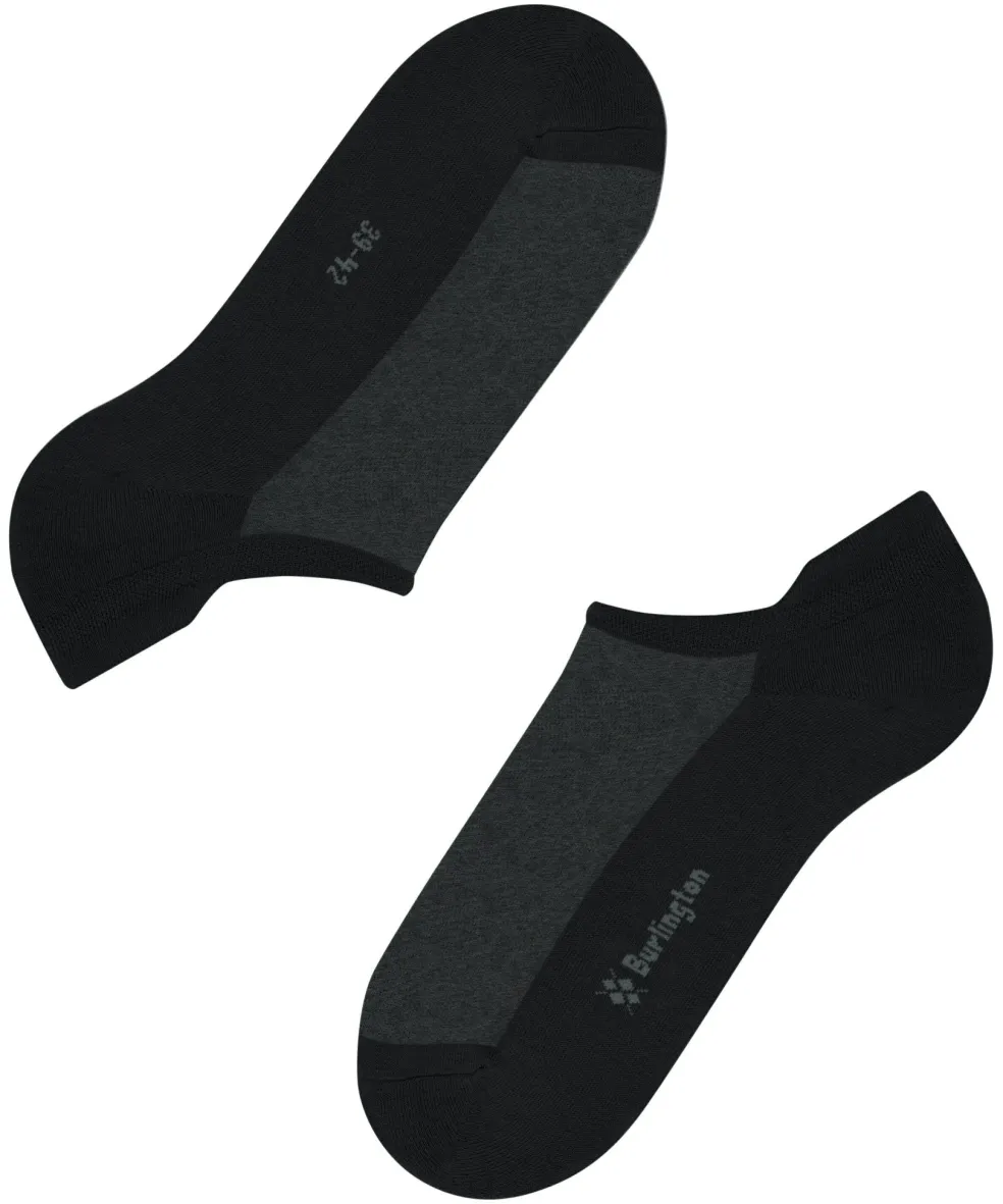 Burlington Athleisure heren sneakersokken, zwart (black)