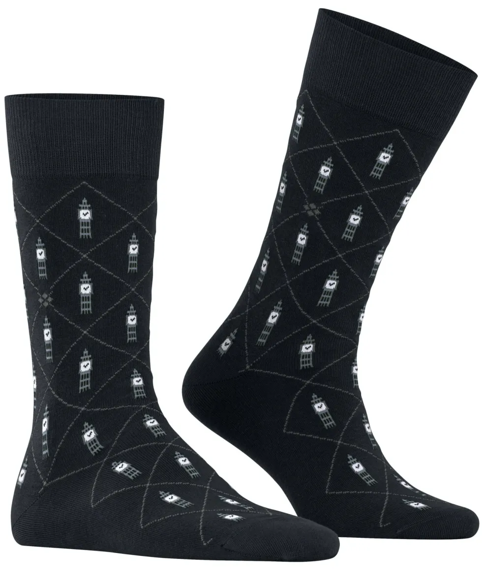 Burlington Big Ben herensokken, zwart (black)
