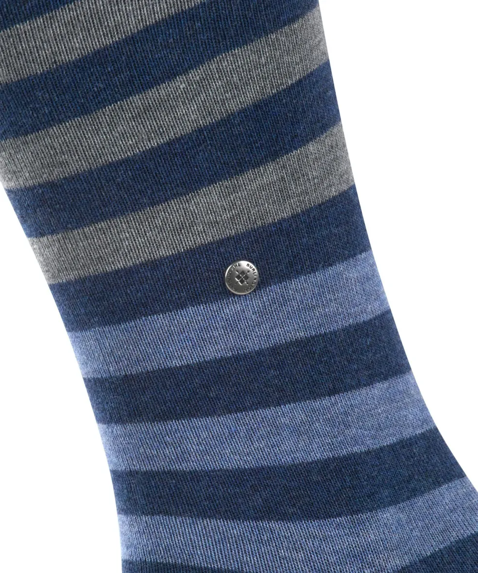 Burlington Blackpool heren kniekousen, blauw (dark blue mel.)