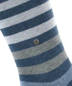 Burlington Blackpool herensokken, blauw (dark blue mel.)