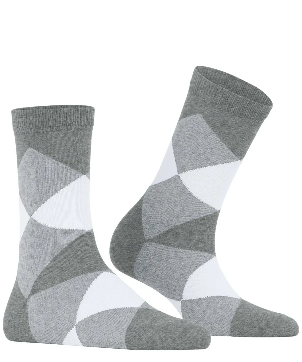 Burlington Bonnie damessokken kort, grijs (light greymel.)
