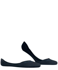 Burlington Carrington heren invisible sokken, blauw (marine)