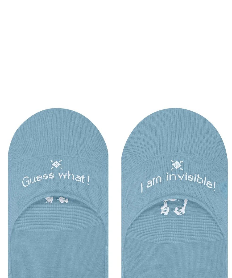 Burlington Carrington heren invisible sokken, blauw (sky blue)