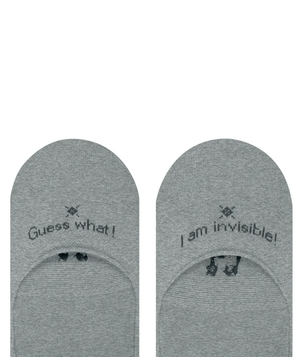Burlington Carrington heren invisible sokken, grijs (light grey)