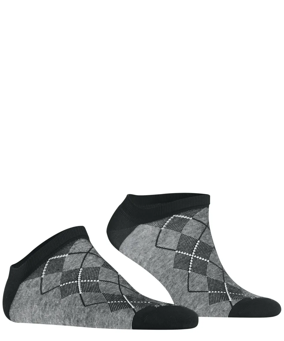 Burlington Carrington heren sneakersokken, zwart (black)