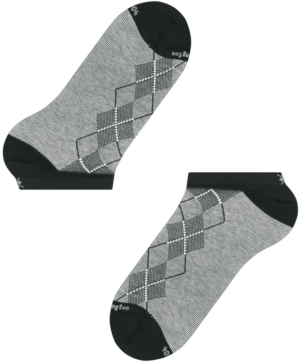 Burlington Carrington heren sneakersokken, zwart (black)