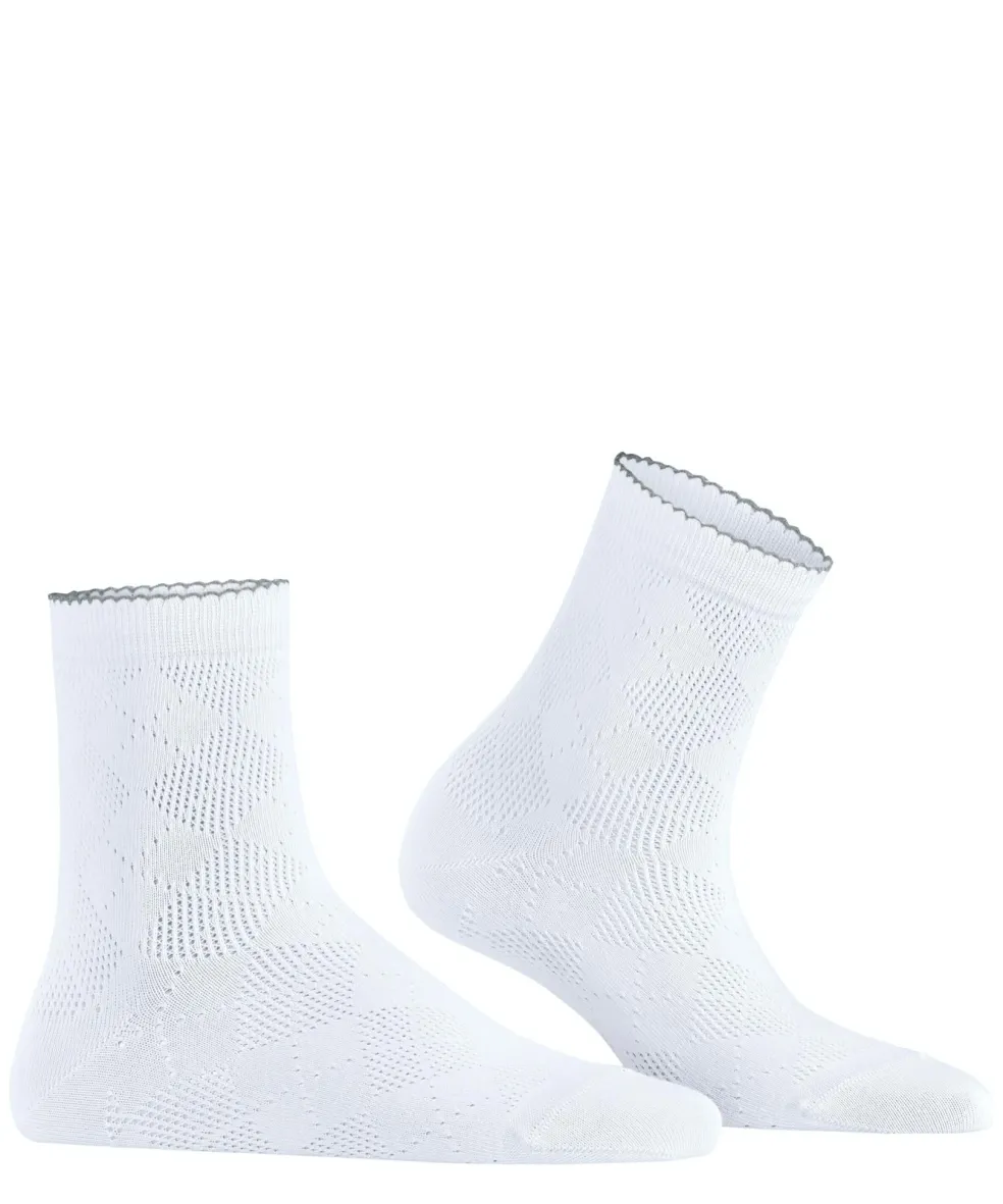 Burlington Chelsea damessokken kort, wit (white)