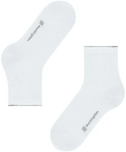 Burlington Chelsea damessokken kort, wit (white)