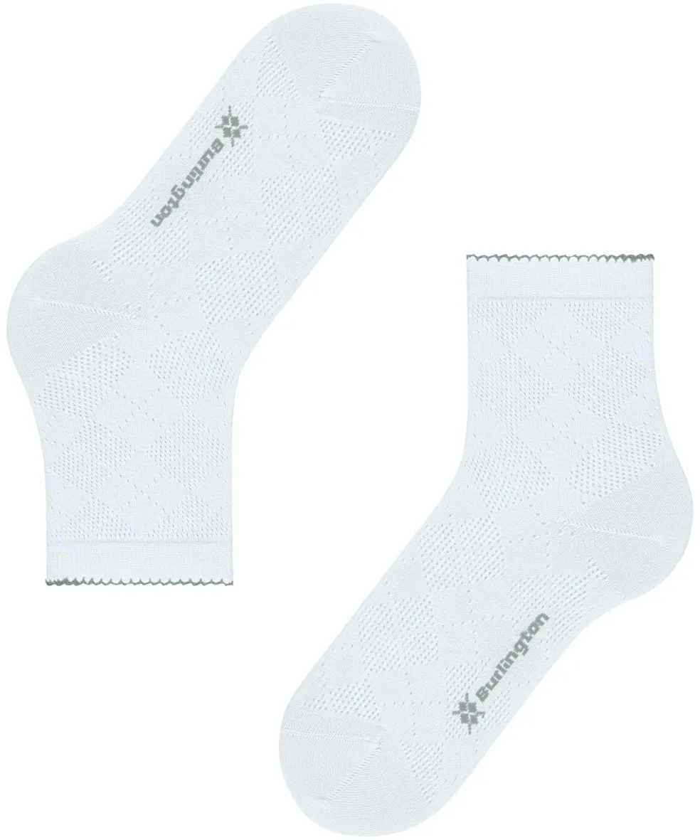 Burlington Chelsea damessokken kort, wit (white)