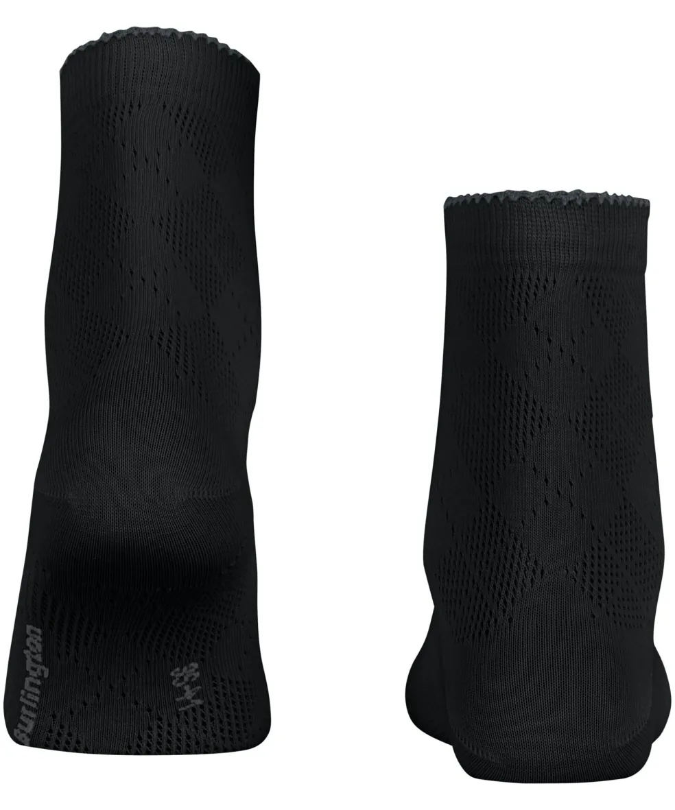 Burlington Chelsea damessokken kort, zwart (black)