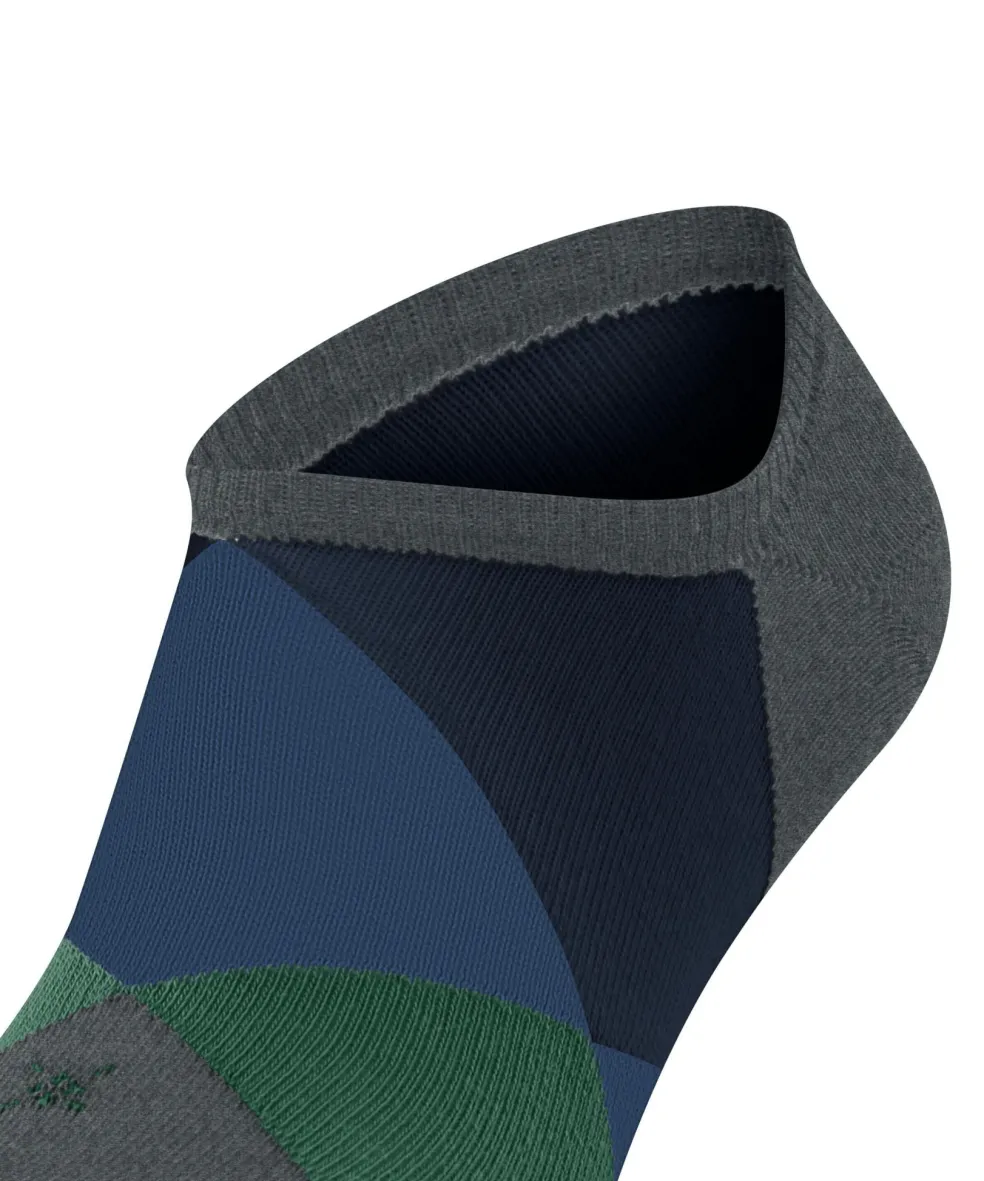 Burlington Clyde heren sneakersokken, grijs (carbon mel.)