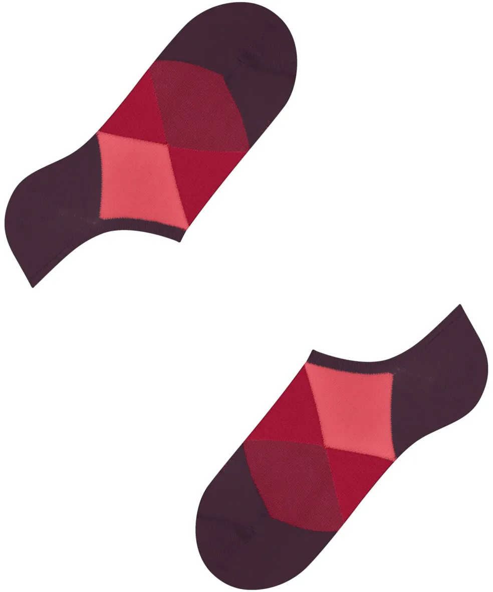 Burlington Clyde heren sneakersokken, rood (claret)