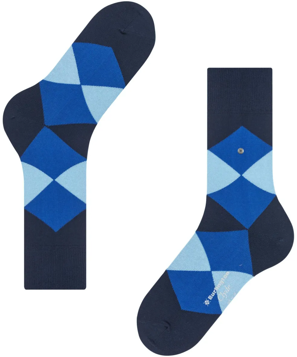 Burlington Clyde herensokken, blauw (marine)