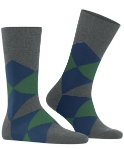 Burlington Clyde herensokken, grijs (carbon mel.)